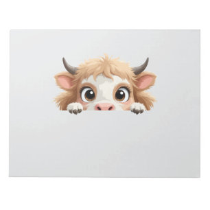 Kon Peeking Cute Adsible Funy Animal Tecknad Art Anteckningsblock