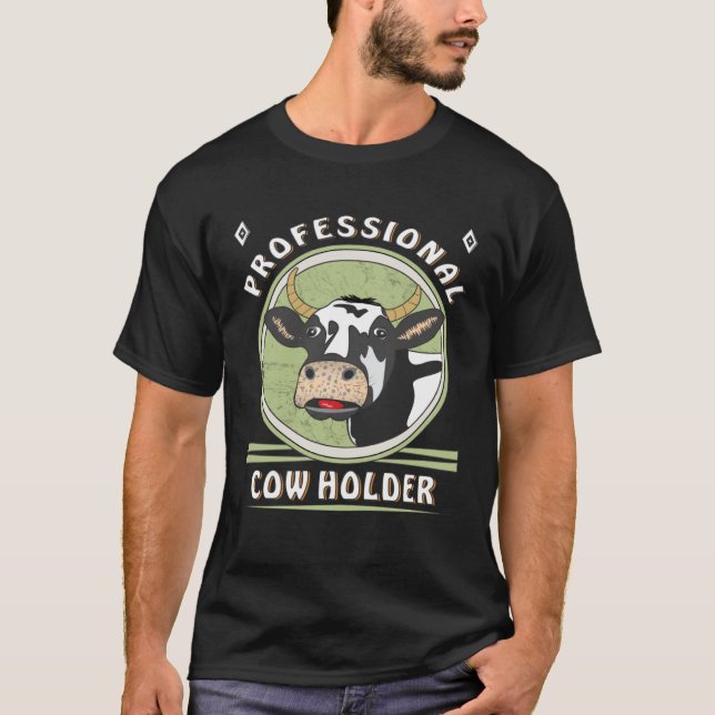 Kon Professionell Cow Holder Farmers Cows T Shirt (Framsida)