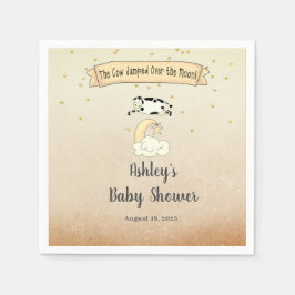 Kon snubblade över Måne babyduschen Pappersservett