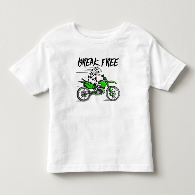 Kon som cyklar med grönt kor tröja (Framsida)