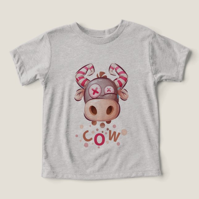 Kon som dränerats i Stil på barn T Shirt (Design Framsida)