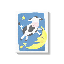 Kon som drunknar över Måne Barnens kanvas Art