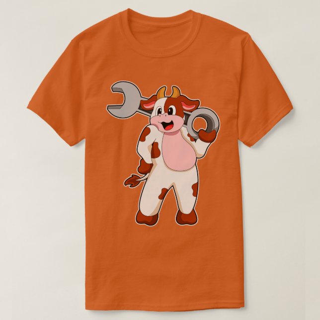 Kon som mekanisk med vevch t shirt (Design framsida)