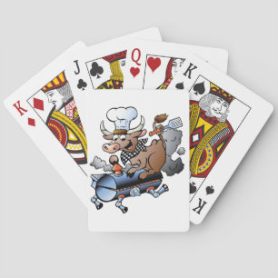 Kon som rider ett BBQ-uppspelningskort Casinokort