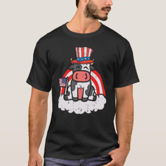 Kon US Top hat Rainbow 4:e juli Farming Pa Pa T Shirt