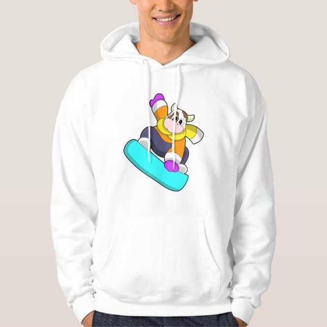 Kon vid snurrande med snurrevad hoodie (Framsida)