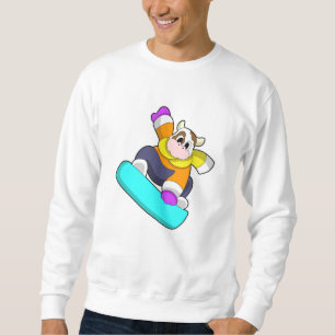 Kon vid snurrande med snurrevad lång ärmad tröja
