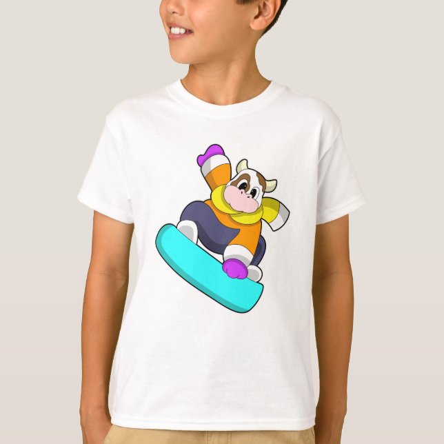 Kon vid snurrande med snurrevad t shirt (Framsida)