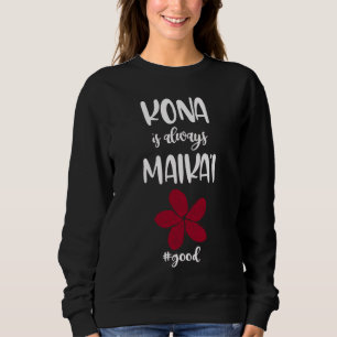 KONA är alltid Bra Maika'i Red Plumeria T Shirt