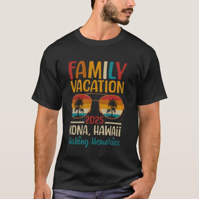 Kona Beach Hawaii Matching Family Vacation 2025 T Shirt (Framsida)