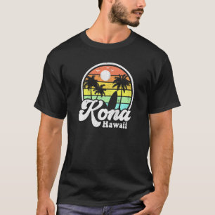 Kona Beach Hawaii Surfa Hawaiian Surfing 70 s T Shirt