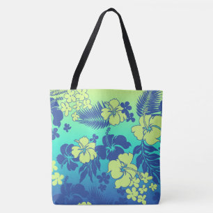 Kona Blend Hawaiian Hibiscus Beach Bag Tygkasse