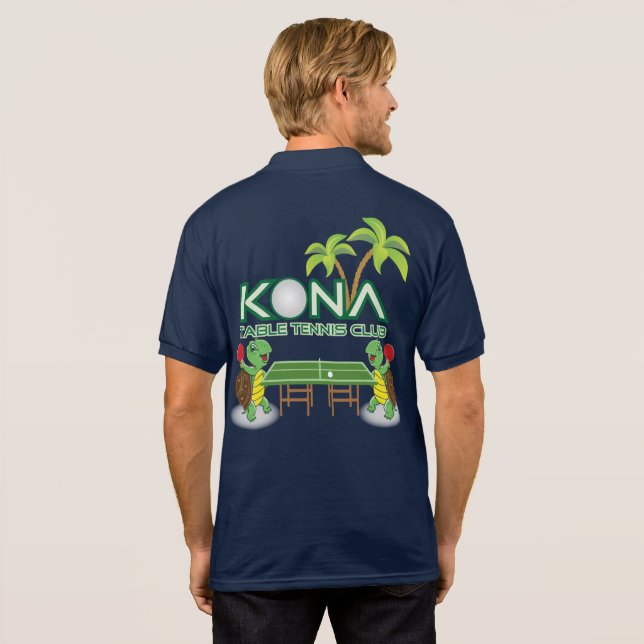 Kona bordtennisklubb polotröja (Hel baksida)