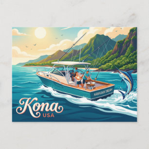 Kona Deep Sea Fishing, Kona Coast USA Vykort