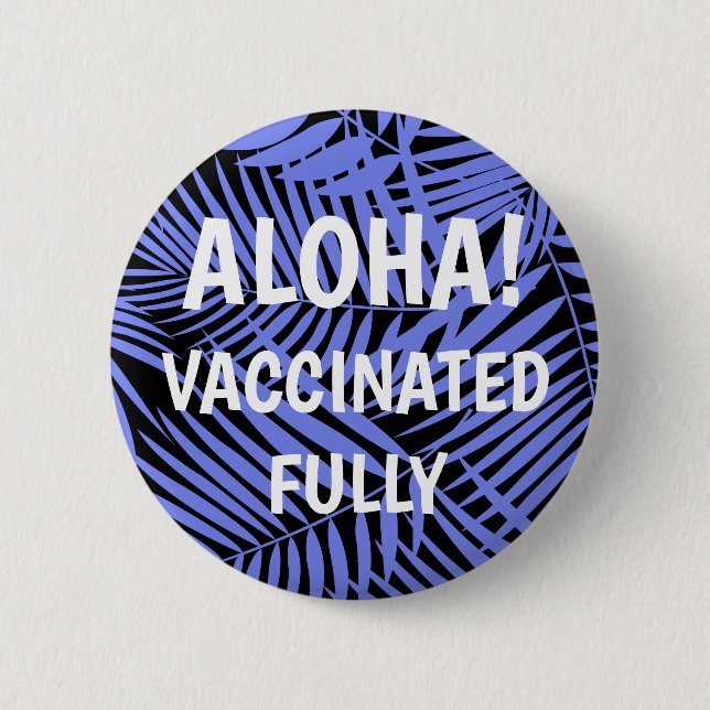 Kona Handflatan Hawaiian Löv Aloha Vaccinerad Butt Knapp (Framsida)