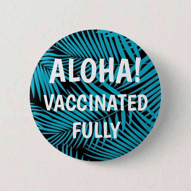 Kona Handflatan Hawaiian Löv Aloha Vaccinerad Knapp (Framsida)