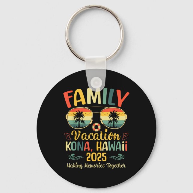 Kona Hawaii Beach Family Summer Vacation 2025  Nyckelring (Framsida)