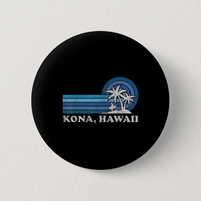 Kona Hawaii Beach Vintage Family Summer Vacation  Knapp (Framsida)