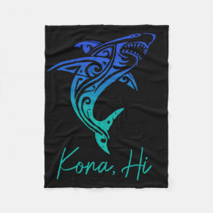 Kona Hawaii hajfiske dykning surfing surfar Hawaii Fleecefilt