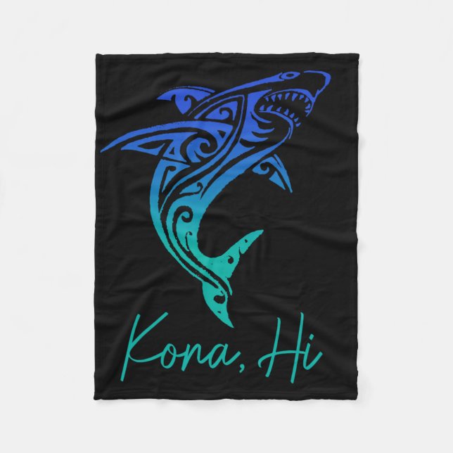 Kona Hawaii hajfiske dykning surfing surfar Hawaii Fleecefilt (Framsidan)