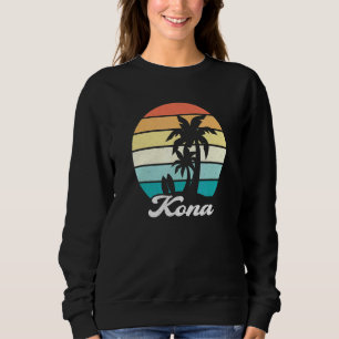 Kona Hawaii Hawaii Handflatan Träd Surfboard Vinta T Shirt