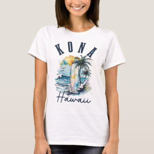 Kona Hawaii Hawaiianskt Surf Vintage Surfer Surfer T Shirt