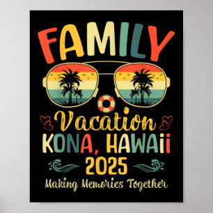Kona Hawaii Strand Familj Sommarlov 2025 Poster