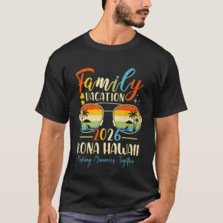 Kona Hawaii Strand Familjesemester 2026 Sommarstäm T Shirt
