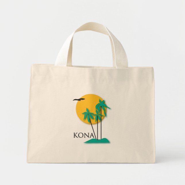 Kona, Hawaii Tote Bag Mini Tygkasse (Framsidan)