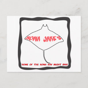 Kona Jake's Manta Ray Dive-vykort Vykort