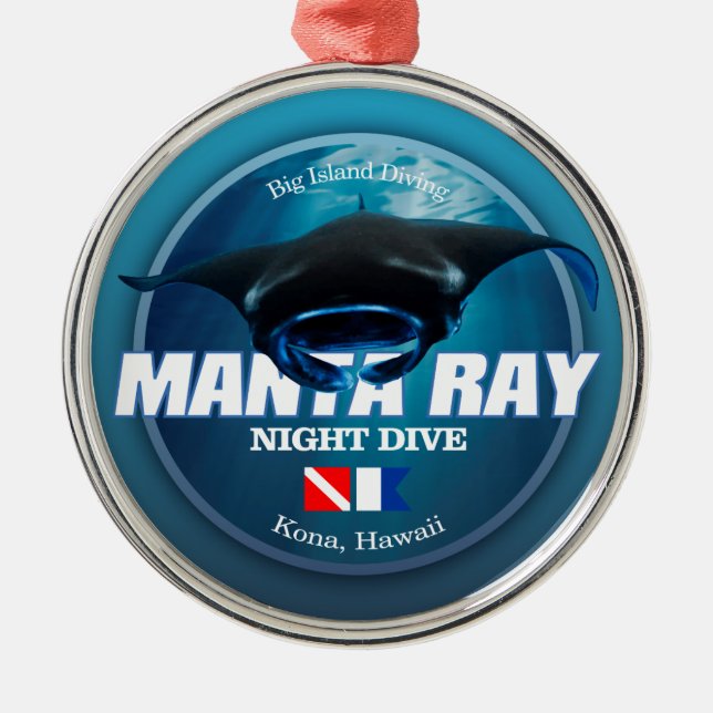 Kona Night Dive (DD2) Julgransprydnad Metall (Framsidan)