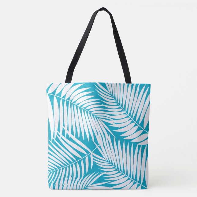 Kona Palms Hawaiian Leaf Tropisk Strandväska Tygkasse (Framsida)
