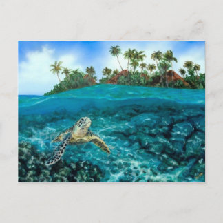 Kona Village Turtle Vykort