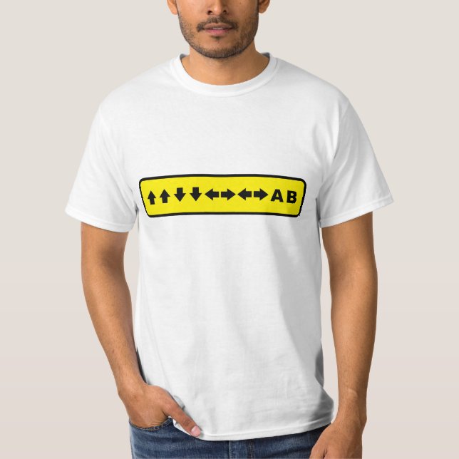Konami Code (Yellow) Tee Shirt (Framsida)