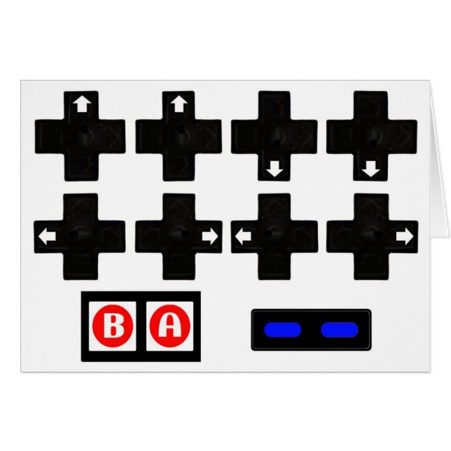 Konami Kontrakod Hälsningskort (Framsidan Horizontal)
