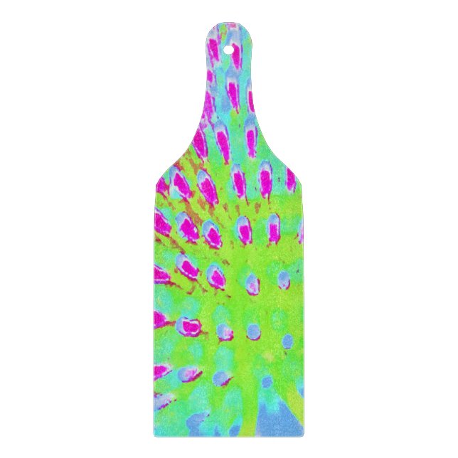 Konblomma i Abstrakten Limgrönt och Lila (Framsidan)