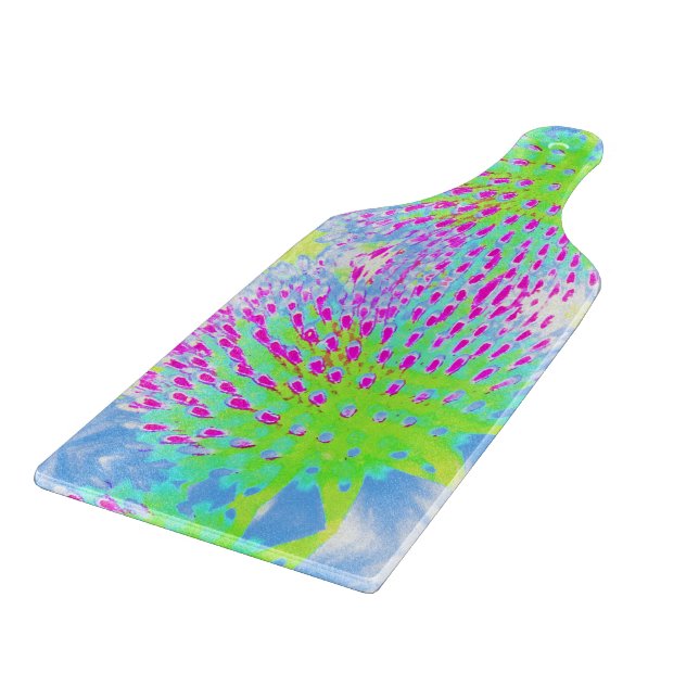 Konblomma i Abstrakten Limgrönt och Lila (Hörn)