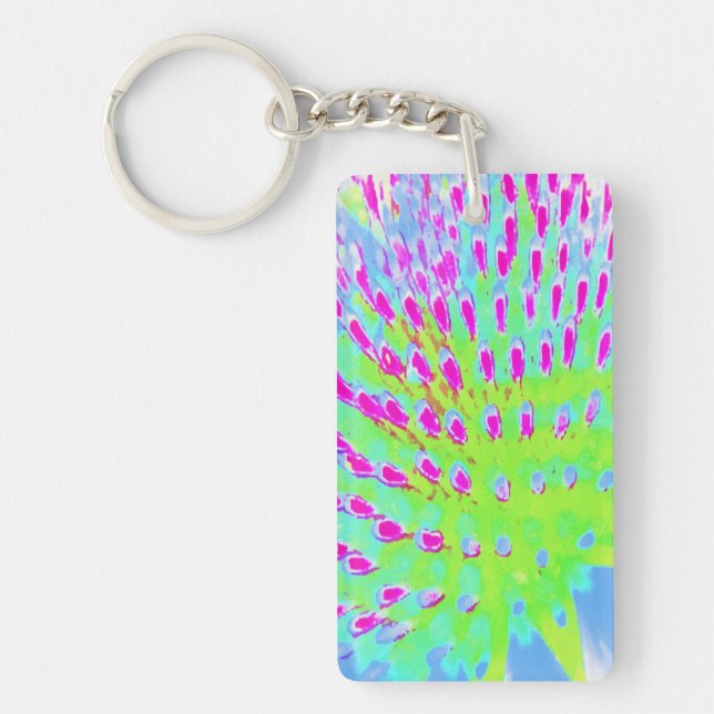 Konblomma i Abstrakten Limgrönt och Lila (Framsidan)