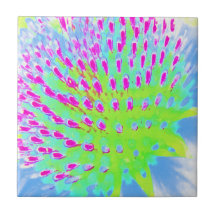 Konblomma i Abstrakten Limgrönt och Lila