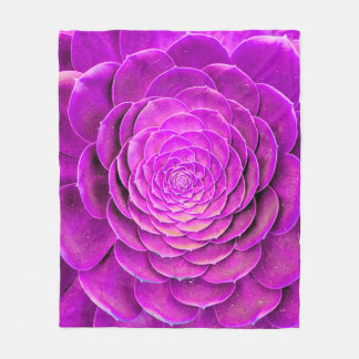 Koncactus blommar design fleecefilt