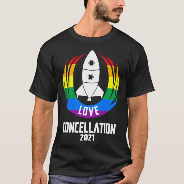 Koncellation 2021 Pride HBT Färg med Kärlek T Shirt (Framsida)