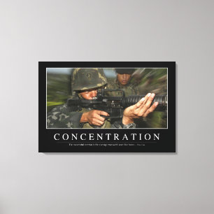Koncentration: Inspirera citationstecken Canvastryck