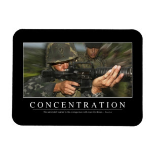 Koncentration: Inspirera citationstecken Magnet