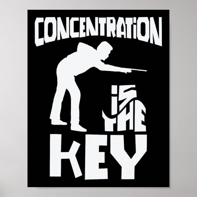 Koncentrationen är den Nyckel-flotta Bassäng-milja Poster (Framsidan)