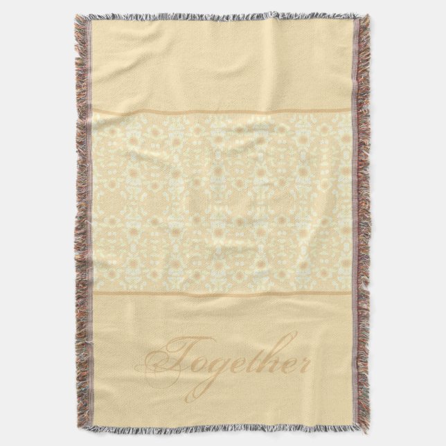 Koncentrerad designer för vit Blommigt Filt (Framsidan Vertikal)