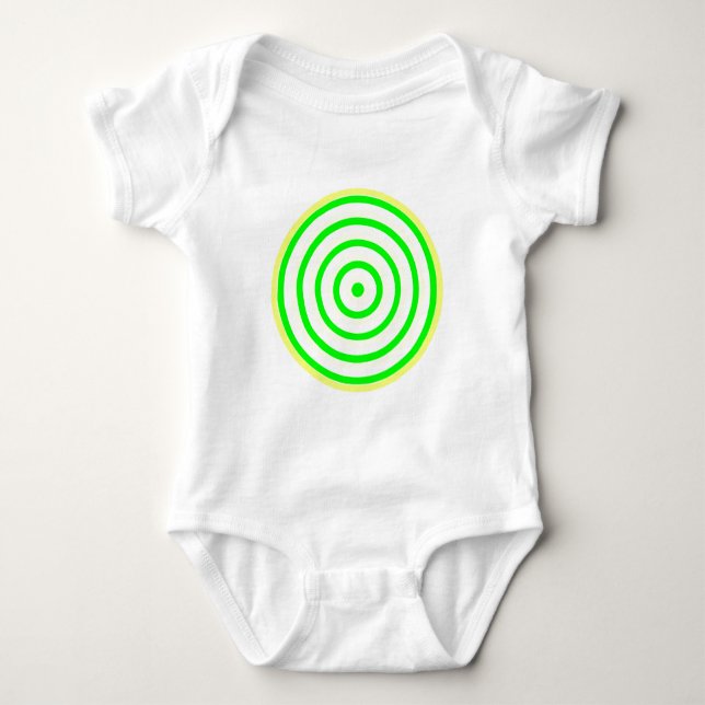 Koncentrisk färghel cirkel med Baby-kläder Tee (Framsida)
