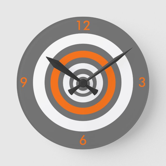 Koncentrisk - orange rund klocka (Framsida)