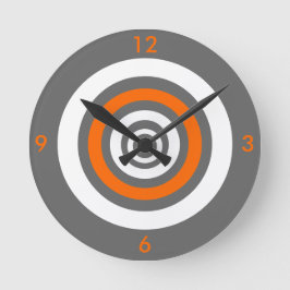 Koncentrisk - orange rund klocka