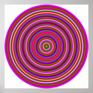 Koncentriska cirklar för Op Art Homage to CT Multi Poster