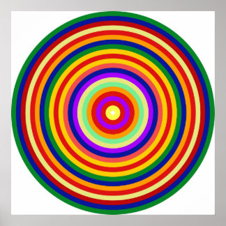 Koncentriska cirklar för Op Art Homage to CT Multi Poster
